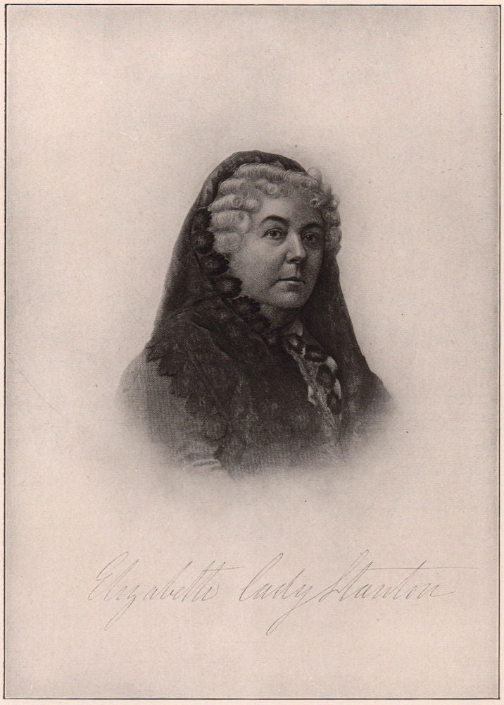 Elizabeth Cady Stanton. US 1904 old antique vintage print picture